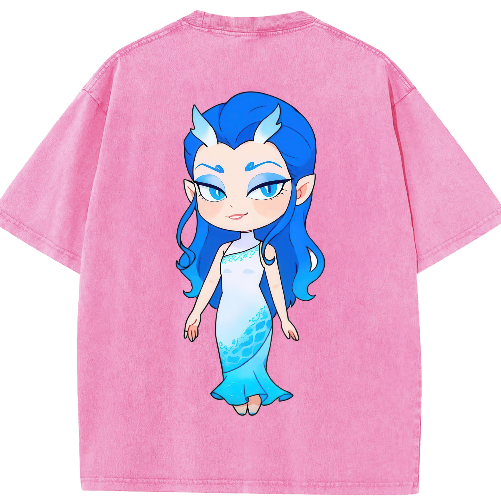 （画像用） Ne Zha 2 ナタ 魔童の大暴れ 綿100% ヴィンテージ風 半袖Tシャツ（背面プリント）